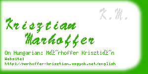 krisztian marhoffer business card